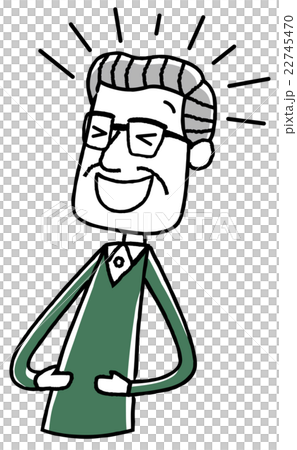 Illustration material: Laughing old man male 22745470