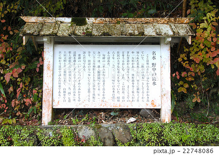 「日本名水百選」野中の清水/和歌山県田辺市中辺路町 22748086