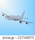 Airplane in the sun, vector illustration 22748975