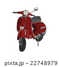 Red scooter, vector illustration 22748979