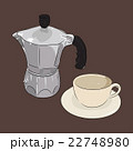 Coffee cup and coffee maker geyser, vector 22748980
