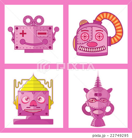 Pink Head Robot Vector Design Pink Head Robot Vector Design 22749295