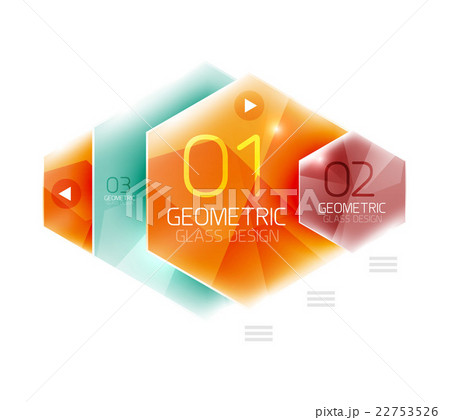 Colorful hexagon web box 22753526