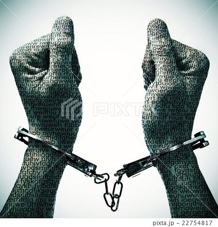 man with handcuffs in his wrists 22754817