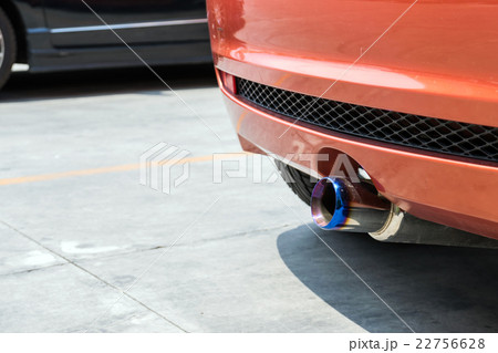 Closeup at the automobile exhaust. 22756628