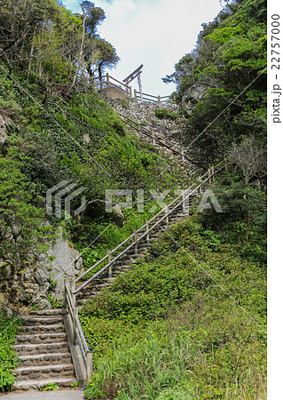 高知県土佐清水市　白山洞門への階段 22757000