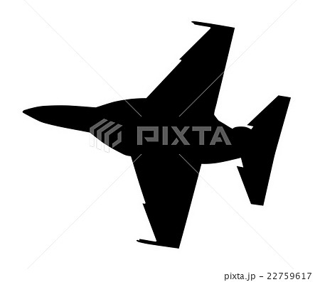 Silhouette of fighter plane isloated 22759617