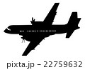 Silhouette of plain isolated 22759632