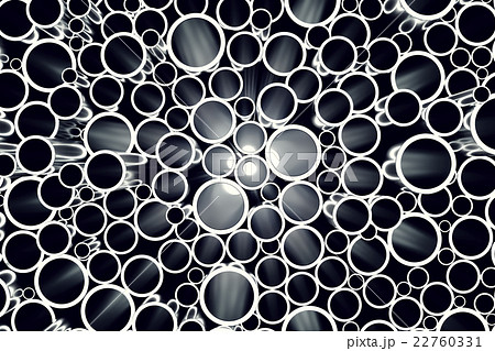 Stack of steel pipe background, front view. 3d Stack of steel pipe background, front view. 3d 22760331