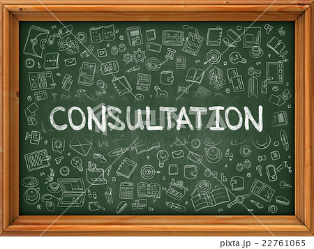 Consultation - Hand Drawn on Green Chalkboard. 22761065