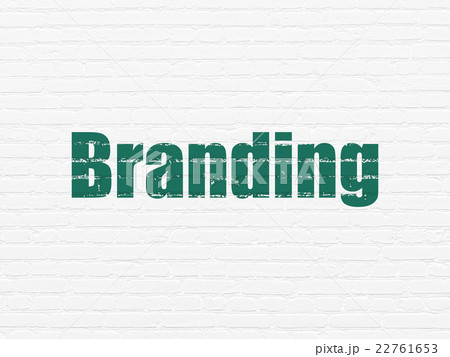 Marketing concept: Branding on wall background 22761653