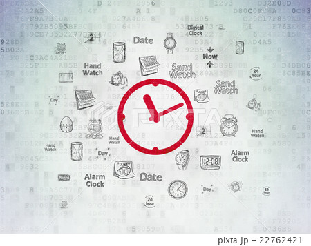 Time concept: Clock on Digital Data Paper 22762421