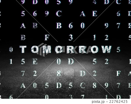 Timeline concept: Tomorrow in grunge dark room 22762425