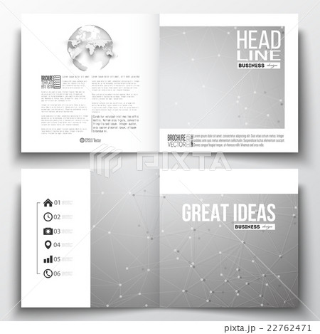 Vector set of square design brochure template 22762471