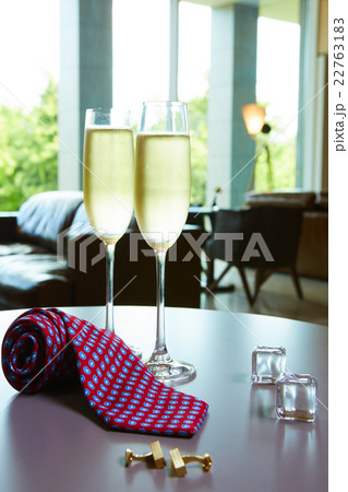 Two glasses of champagne Two glasses of champagne 22763183