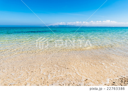 ビーチ、海、風景。沖縄、日本。 ビーチ、海、風景。沖縄、日本。 22763386