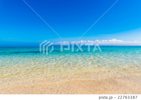 ビーチ、海、風景。沖縄、日本。 ビーチ、海、風景。沖縄、日本。 22763387