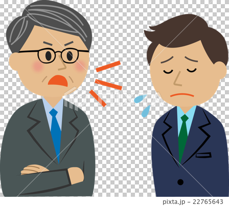 叱られるスーツ姿の男性 叱られるスーツ姿の男性 22765643