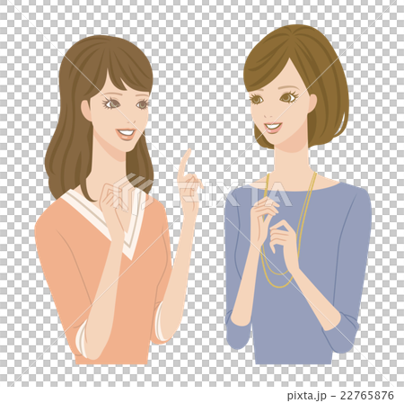 女性　会話 22765876