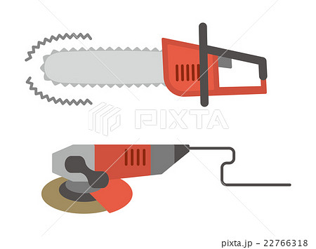 グラインダ 電動のこぎりのイラスト素材