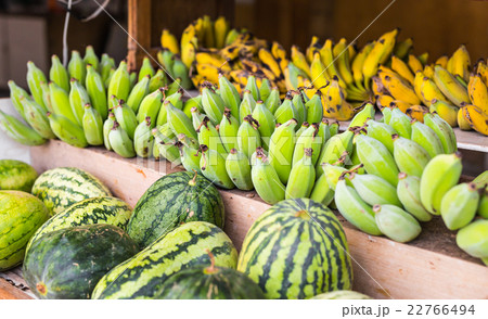 Fruit market with various colorful fresh fruits 22766494