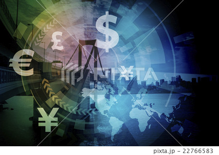 現代的ビル群とフィンテック(finance technology)アブストラクトイメージ 現代的ビル群とフィンテック(finance technology)アブストラクトイメージ 22766583