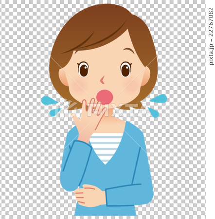 女性ポーズ　ビックリしている主婦　表情 22767082