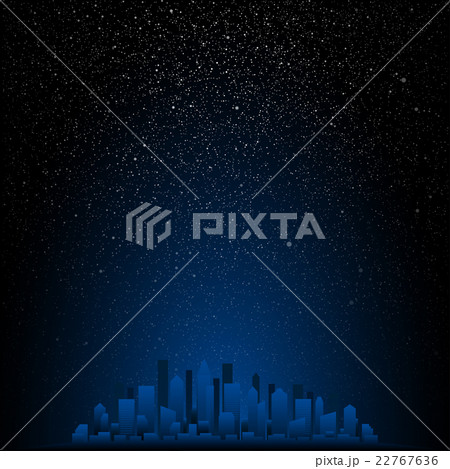Starry night sky. Silhouette of the city. Eps 10. Starry night sky. Silhouette of the city. Eps 10. 22767636