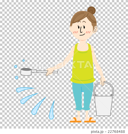 打水する女性 22768488