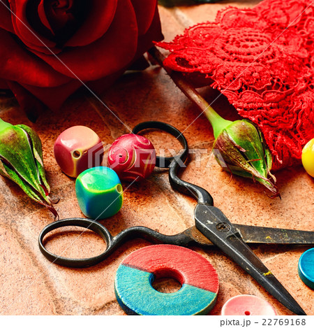 Beads and thread Beads and thread 22769168