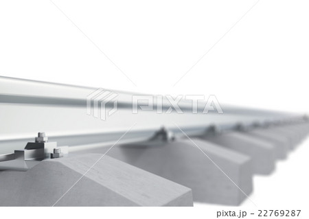 Railway close-up of view of the effect of depth of 22769287