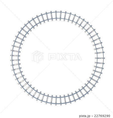 Circle railroad isoated on white background. 3d 22769290