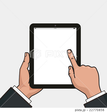 Digital tablet in businessman hands. 22770856