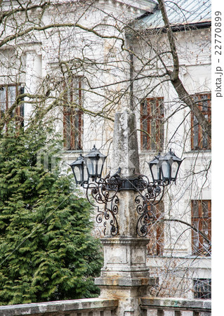 Old decorative lamps and facade of building Old decorative lamps and facade of building 22770899