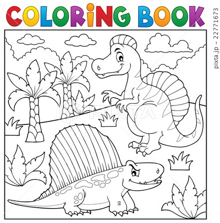 Coloring book dinosaur topic 7 22771673
