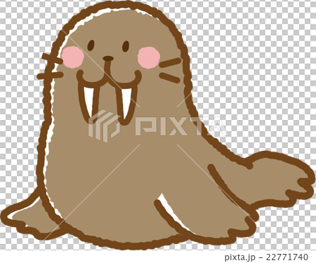 セイウチのイラスト素材 [22771740] - PIXTA, 画像サイズ:450x375