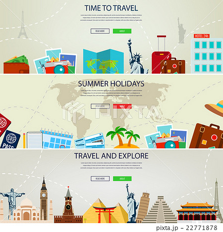 Travel and Tourism concept banners.  22771878