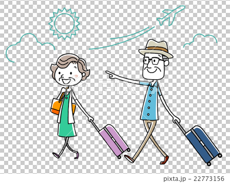 Illustration material: Senior couple travel Illustration material: Senior couple travel 22773156