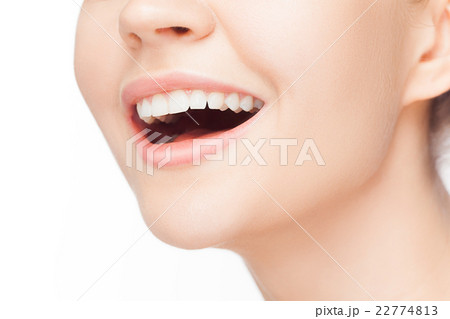 Beautiful and healthy woman smile, close-up Beautiful and healthy woman smile, close-up 22774813