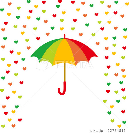 Umbrella and rain of colored hearts Umbrella and rain of colored hearts 22774815