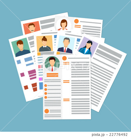 Cv concept resume with photo, documents. 22776492