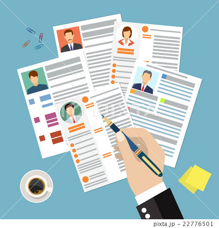 Cv concept resume with photo, documents. 22776501