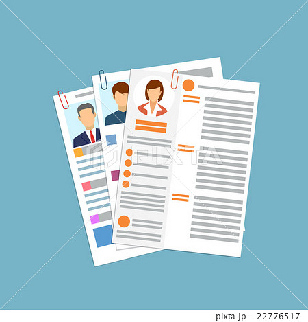 Cv concept resume with photo, documents. 22776517