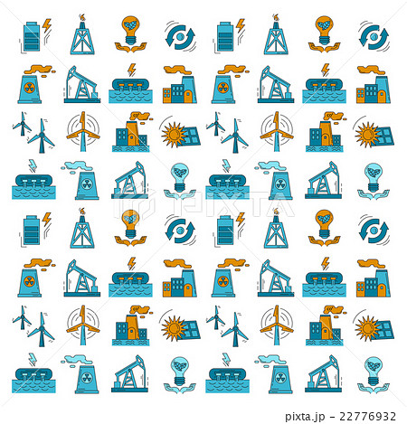 Energy Ecology and Pollution Vector set of icons 22776932