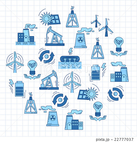 Energy Ecology and Pollution Vector set of icons 22777037