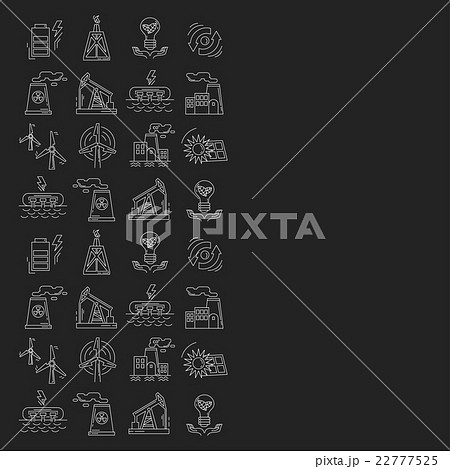 Energy Ecology and Pollution Vector set of icons 22777525