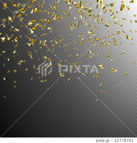 Golden confetti isolated on dark. EPS 10 22778761