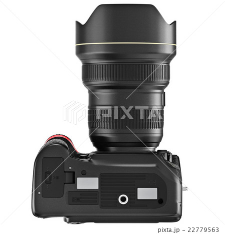 Digital camera, lens optics zoom, bottom view 22779563