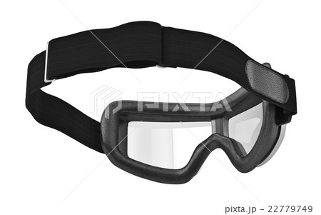 Leather retro glasses with strap, bottom view 22779749