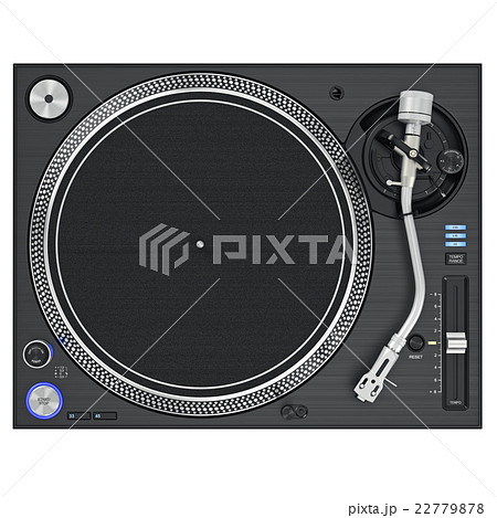Dj turntable mixer equipment, top view Dj turntable mixer equipment, top view 22779878